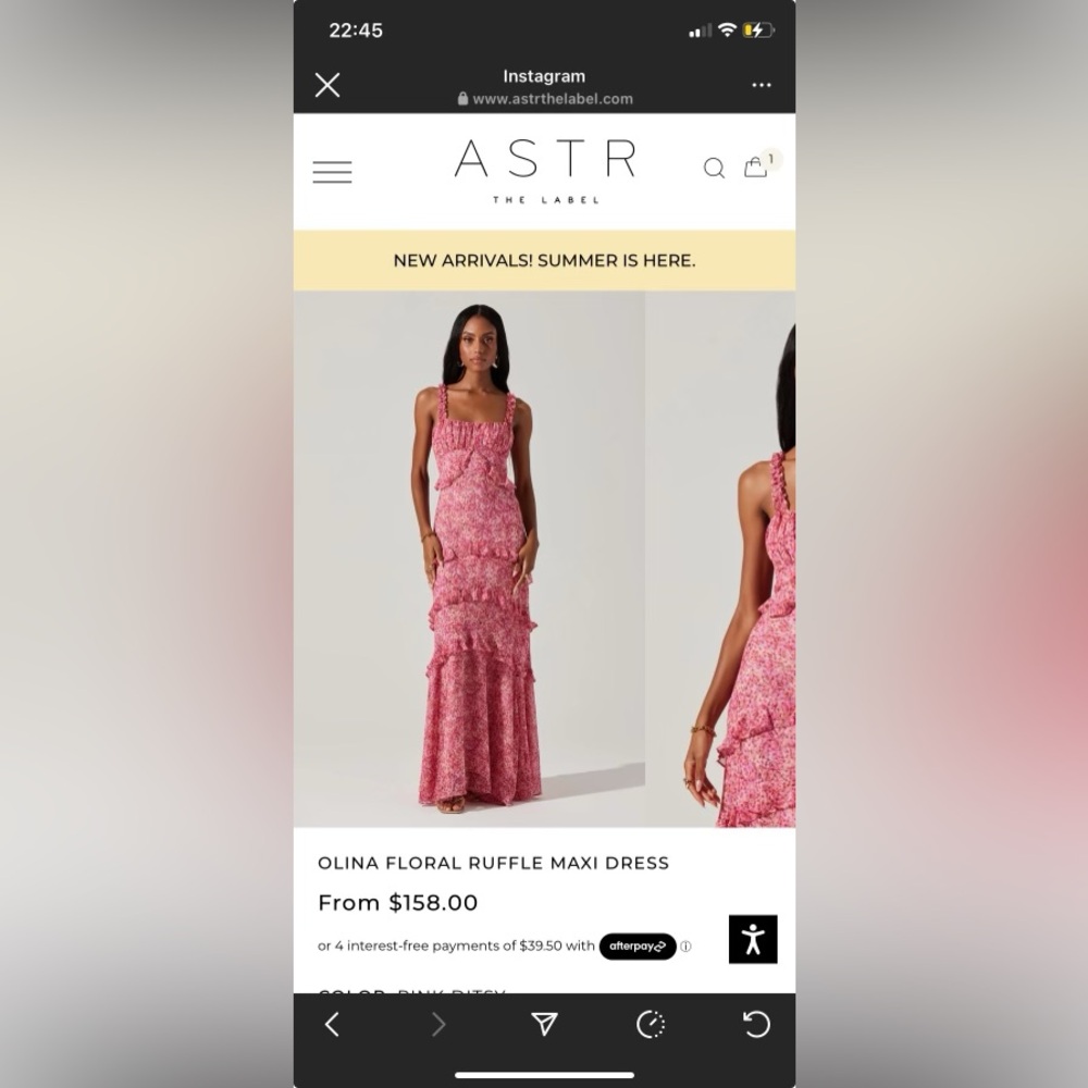 ASTR the Label Olina Floral Ruffle Maxi Dress